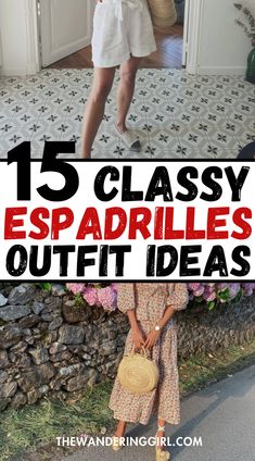 Save this pin for 15+ insanely cute espadrille outfit ideas! If you want to wear espadrille wedges, espadrille flats, summer espadrille outfits, espadrille sandals, business casual espadrille outfits, casual espadrilles, or work outfits with espadrilles, this post is a must-read for you. Tap this pin to learn exactly how to style espadrillles! Chanel Espadrilles Outfit Casual, Espadrille Shoes Outfit, Espadrille Flats Outfit, Flat Espadrilles Outfit, Chanel Espadrilles Outfit, Outfit With Espadrilles