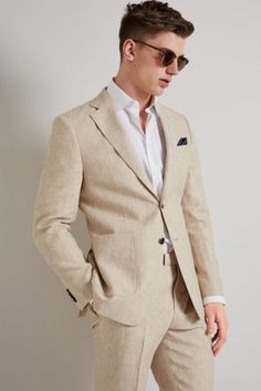 Men Beige suits wedding Two piece suits Men grooms wear 2 button  rust tuxedo peak lapel  suits  gift for husband and luxury prom suits  Men  Frogging Button Wedding Party Wear Dinner Coat Listing Include (Jacket+Pent+vest+shirt) Fabric:- linen  Color:- Beige Dry Clean Only The Coat is for wedding, Party, Proms, and Etc Express Shipping to world-wide but Remote Area May Take Longer Little color variation may possible due to photography and lights Beige Suits For Men, Linen Suits For Men, Summer Suits Men, Linen Wedding, Tan Suit, Dinner Suit, Beige Suits, Linen Men, Wedding Suits Groom