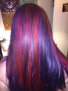 #Joicocolor #magenta #amethystpurple #peacockblue #fierycoral #pink Magenta Hair Aesthetic, Magenta And Purple Hair, Twilight Sparkle Hair, Purple And Red Hair, Red And Purple Hair, Purple Red Hair, Purple And Pink Hair, Belle Hairstyle, Dyed Hair Purple