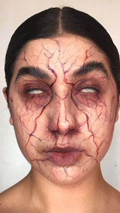 Makeup Veins, Halloween Makeup Blood, Haunted House Makeup, Edit On Instagram, Under Eye Makeup, Halloween Costumes For Teens Girls, Special Makeup, Halloween Eye Makeup