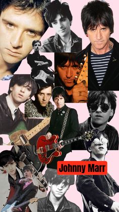 collage of photos with the name johnny marr