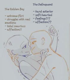 a drawing of two people hugging each other with the caption'the golden boy'above them