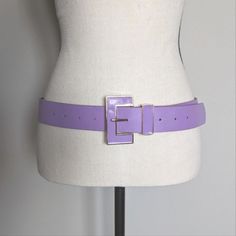 Purple And Gold Buckle Faux Leather Adjustable Belt Total Length: 40.5" Long | 1.5" Wide Adjustable Length: 26.5" - 35.5" Purple Belt, Boutique Accessories, Low Waisted, Adjustable Belt, Purple Gold, Flamingo, Belts, Raspberry, Color Pop