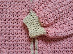 Mattress Stitch, V Stitch, Pink Yarn, Tapestry Needle, Crochet Cardigan, Kitty Cat, Stitch Markers