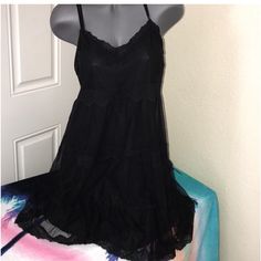 Victorias Secret Dream Angel Flyaway Lace Ruffle Slip Dress Nightgown Nwt. Size Medium Or Large.