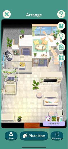 the home design game is shown in this screenshoter image, which shows an open floor