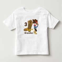 Cute Custom Cowboy Birthday Toddler T-shirt Toddler Clothes Girl, Cowboy Birthday Party, Toddler Birthday Party, Farm Kids, Brown Hat, Cowboy Birthday, Yellow Star, Boy Toddler, Brown Hats