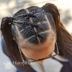 Cross Cross Braids, Cross Braids Hairstyles, Criss Cross Braids, Braids Side, Cross Braids, Toddler Hairstyles Girl Fine Hair, Girls Hairdos, Side Ponytails, Easy Little Girl Hairstyles