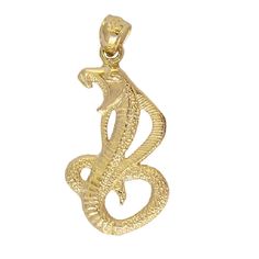 14K Yellow Gold Cobra Snake Pendant. This Pendant is crafted from Solid 14K Yellow Gold and comes Polished-finish. Dimension is 5/8 in x 1-1/8 in (15 mm x 28 mm). The measurement is not including the bale. Weight Approx. is 2.50g Material 14K Yellow Gold Metal Type 14K Yellow Gold The quality is excellent. A perfect gift. Cobra Snake, Snake Pendant, Fine Jewellery Necklace, Pendant Necklaces, Types Of Metal, Gold Metal, Jewelry Necklace Pendant, Made In Usa, Jewelry Watches