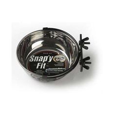 the snappy fit dog bowl has two black handles