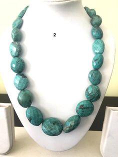 "This listing is for Natural Turquoise Oval Tumbles, Turquoise Nugget Beads, Faceted Turquoise beads, Turquoise Necklace, Turquoise Loose Beads, GDS1180. PLEASE CHOOSE YOUR OPTIONS FROM THE VARIATIONS BELOW. THESE ARE ONE OF A KIND BEADS AND YOU SHALL RECEIVE THE SAME STRAND AS IN THE PICTURE. DETAILS OF EACH STRAND IS LISTED BELOW. Gemstone : Turquoise Size (mm) : 1. 22\", 26PCS, 18-37MM, 194GMS 2. 21\", 25PCS, 16-29MM, 160GMS 3. 22\", 21PCS, 22-33MM, 236GMS 4. 17\", 23PCS, 21-26MM, 101GMS 5. 1 Pink Cushions, Necklace Turquoise, Grey Diamond, Heart Beads, Natural Turquoise, Diamond Crystal, Turquoise Beads, Loose Beads, Custom Rings