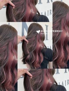 Peekaboo Hair Extensions, Red Peekaboo Highlights, Hair Peekaboo, Hair Dyed Underneath, Two Color Hair