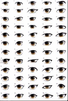 an eye chart showing the different types of eyes