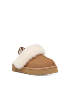 Ugg Girls' Funkette Shearling Slingback Slippers - Little Kid Ugg Slippers Kids, Uggs Funkette, Trendy Uggs, Uggs Shoes, Toddler Uggs, Ugg Shoes Women, Cute Uggs, Girl Uggs, Tasman Slippers