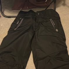 Got As A Gift, Brand New Black Zip Fly Pants For Winter, Black Winter Pants With Zip Fly, High Waist Black Bottoms With Zip Fly, Black High Waist Pants With Zip Fly, Black High-waist Pants With Zip Fly, Black Sporty Pants With Zip Fly, Sporty Black Pants With Zip Fly, Snow Pants, M Pants