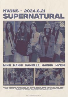 an advertisement for the nyns supernatturaal featuring girls with long black hair