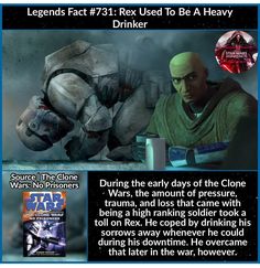 an advertisement for star wars the old republic, featuring a character with green hair and text that reads legend fact 751 reed used to be a heavy drinker