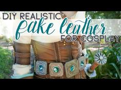 an image of a fake leather costume with text overlay that reads diy realistic fake leather for cosplay