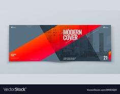 a modern cover design with orange and red