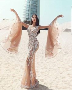 Champagne Evening Dress, Mermaid Sweetheart, Evening Dresses With Sleeves, Lace Prom Dress, Foto Poses, Elegante Casual, Mermaid Evening Dresses, Dresses Elegant, Dream Wedding Dresses