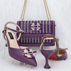 Step out in style with these stunning Nigerian Women's Pumps And Bag! With beautiful handcrafted designs, you'll look sophisticated and sophisticated for any occasion. The superior quality of the materials ensures long-lasting durability, so you can cherish the memories for years to come. Look glamorous and feel confident! Creating a dramatic, eye-catching look has never been easier. Step up your style with these stunning pumps and bag: you'll look fabulous and be sure to make a lasting impressi Gold Shoes Heels, Ladies High Heels, Wedge Heel Boots, Italian Shoes, Gold Shoes, Gold Heels, Comfortable Heels, Pink Heels, Rubber Heels