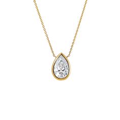 Introducing the Adina Eden Lab Grown Diamond Pear Bezel Necklace, a stunning blend of elegance and modern design. This exquisite necklace is crafted from a combination of 14K gold and 14K white gold, featuring a beautiful pear brilliant-cut lab-grown diamond. With a color grade of G and clarity of VS1, the diamond radiates exceptional brilliance and purity. Available in five different carat weights—0.25CT, 0.50CT, 1CT, 1.5CT, and 2CT—this necklace allows you to select the perfect size to suit yo Diamond Anklet, Bezel Necklace, Bold Rings, Gold Cocktail Ring, Everyday Rings, Anklet Bracelet, Charm Bangle, Diamond Bracelets, Chain Pendants