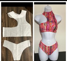 For This two piece set. You will need two yards of fabric to complete this look. And double layer your cut outs. Clothing Pattern Design, Vestidos Casual, Easy Diy Clothes, Pole Dancing Clothes, Clothing Design Sketches, Cosplay Diy, Sewing Diy, Clothes Sewing Patterns, Sewing Projects For Beginners