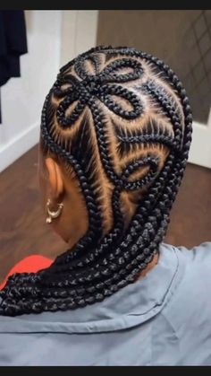 Modern Braids, Design Braids, Flower Braid, Black Kids Braids Hairstyles, Stylish Naija, Flower Braids, Creative Hair Color, Ghana Braids, Black Ponytail Hairstyles