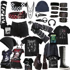 Emo Core Aesthetic Outfits, Emo Outfits Accessories, Alt Metal Fashion, Middle School Emo Aesthetic, Goth Scene Aesthetic, Hot Emo Outfit Ideas, Emo Scene Aesthetic Outfits, Aesthetic Clothes Goth, Mall Emo Outfits