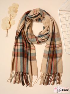 Pattern Type:PlaidType:ScarfUnit:pieceStyle:CasualQuantity:1 pieceMaterial:Fabric Neckwear Women, Women's Jewelry And Accessories, Plaid Scarf, Women Jewelry, Women Accessories