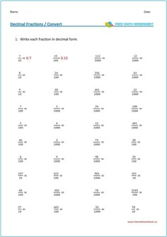 the worksheet for adding fraction to numbers