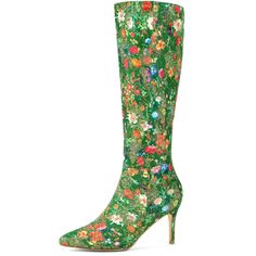 Glitter Stilettos, Heel Knee High Boots, Clear Block Heels, Chunky Heel Ankle Boots, Green Boots, Western Ankle Boots, Target Clothes, Oxford Heels, Closed Toe Shoes