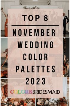 the top 8 november wedding color palettes for 2012