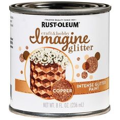 a can of food that is white and brown