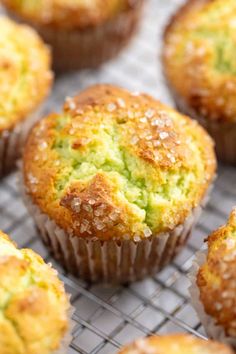 there are many muffins that are on the cooling rack and ready to be eaten