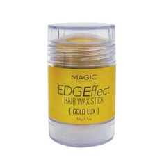 EDGEFFECT Gold Lux Hair Wax Stick (1.7 oz) EEF007GOL * Lightweight Styler * Help Sculpt Hair Strength and Precision * Fresh Scent Twists Ponytails, Hair Color Removers, Hair Wax Stick, Lux Hair, Wax Stick, Colour Remover, Hair Frizz, Temporary Hair Color, Eyelashes Mascara