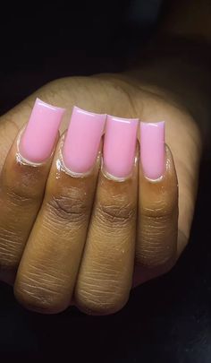 Nails Black Women, Plain Acrylic Nails, Nails Unique, Plain Nails, Hard Nails, Duck Nails, Colored Acrylic