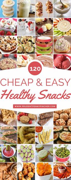 the cover of 120 + cheap and easy healthy snacks