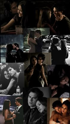 the twilight saga is shown in black and white, with many different pictures on it