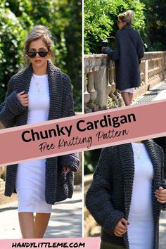 the chunk cardigan free knitting pattern is easy to knit and looks great on any body