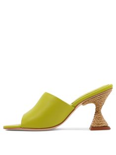 Height: 9 cm Heel Type: HighPaloma Barceló"Brigite" sandals100% Leather - 100% cuoio Chic High Heels, Spring Sandals, Top Designer Brands, Heel Type, High End Fashion, Green Leather, Paloma, Wedge Heels, Everyday Look