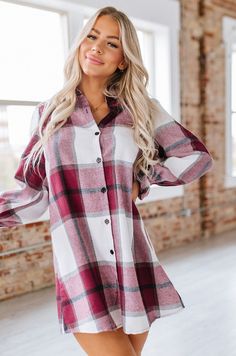 Introduce timeless style to your wardrobe with the Tilly Plaid Ruffled Sleeve Shirt Dress. Crafted from lightweight plaid fabric, this dress features dainty ruffles on the sleeves and a flattering A-line skirt. With effortless style and an airy feel, you'll want to wear it every day! Model Info: Models are 5'7", Size 2, wearing smalls Fabric: 65% Polyester + 35% Cotton Sizes Bust Shoulder Sleeve_Length Length Hem_Width Relax Relax Relax Relax Relax S 40.2 14.4 24.2 34.6 54.7 M 42.5 15.0 24.6 35. Dress Shirt Sleeves, Plaid Fabric, A Line Skirt, Shoulder Sleeve, Shirt Sleeves, A Line Skirts, Effortless Style, Pre Order, Timeless Fashion