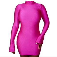 Spandex Bodycon Dress! Perfect For Date Night Or Brunch With The Girls! Has Great Stretch. Item Is Being Sold From My Personal Boutique. Pink Bodycon Dress In Elastane, Trendy Stretch Elastane Dresses, Trendy Stretch Elastane Bodycon Dress, Fitted Pink Bodycon Dress For Club, Pink Stretch Club Dress, Pink Stretch Dress For Club, Pink Stretch Long Sleeve Mini Dress, Pink Long Sleeve Stretch Mini Dress, Solid Stretch Mini Dress For Club