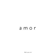 the word amor written in black ink on a white background