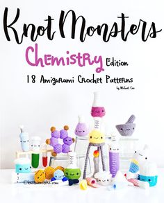 the book cover for robot monsters and other crochet patterns is shown in front of a white background