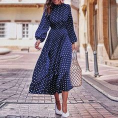 Elegant Vintage Lantern Sleeve Polka Dot Printed Stand Collar Long Sleeves Dress











Size

Bust

(cm)

Waist

(cm)

Hip

(cm)

Sleeve Length

(cm)

Skirt Length

(cm)





XS

-

-

-

-

-





S

90

74

-

59

115





M

96

80

-

60

116





L

102

86

-

61

117





XL

108

92

-

62

118





XXL

-

-

-

-

-





One Size

-

-

-

-

-







NOTE:

1. Please strictly follow the size chart to select the size. Do not select directly according to your habits.

2. If you are Long Sleeve Elegant Dresses, Couture Dior, Mode Prints, Boho Dresses Long, Paris Chic, Maxi Dress Outfit, Dot Print Dress, Coban, Autumn Dress