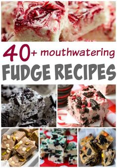 the cover of 40 mouthwatering fudge recipes