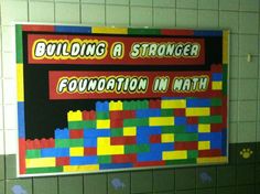 a bulletin board that says building a strong foundation in math