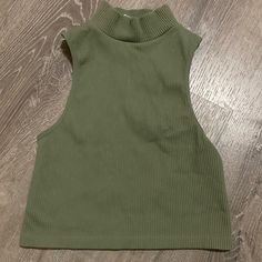 Never Worn . Brand New . No Tags . Turtle Neck Crop Top Zara Casual Tank Crop Top, Casual Zara Tank Crop Top, Casual Zara Crop Top For Fall, Green Stretch Zara Tank Top, Zara Green Stretch Tank Top, Zara Green Casual Tank Top, Zara Stretch Casual Crop Top, Casual Green Zara Tank Top, Turtle Neck Crop Top