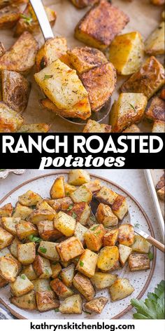 this is an image of ranch roasted potatoes